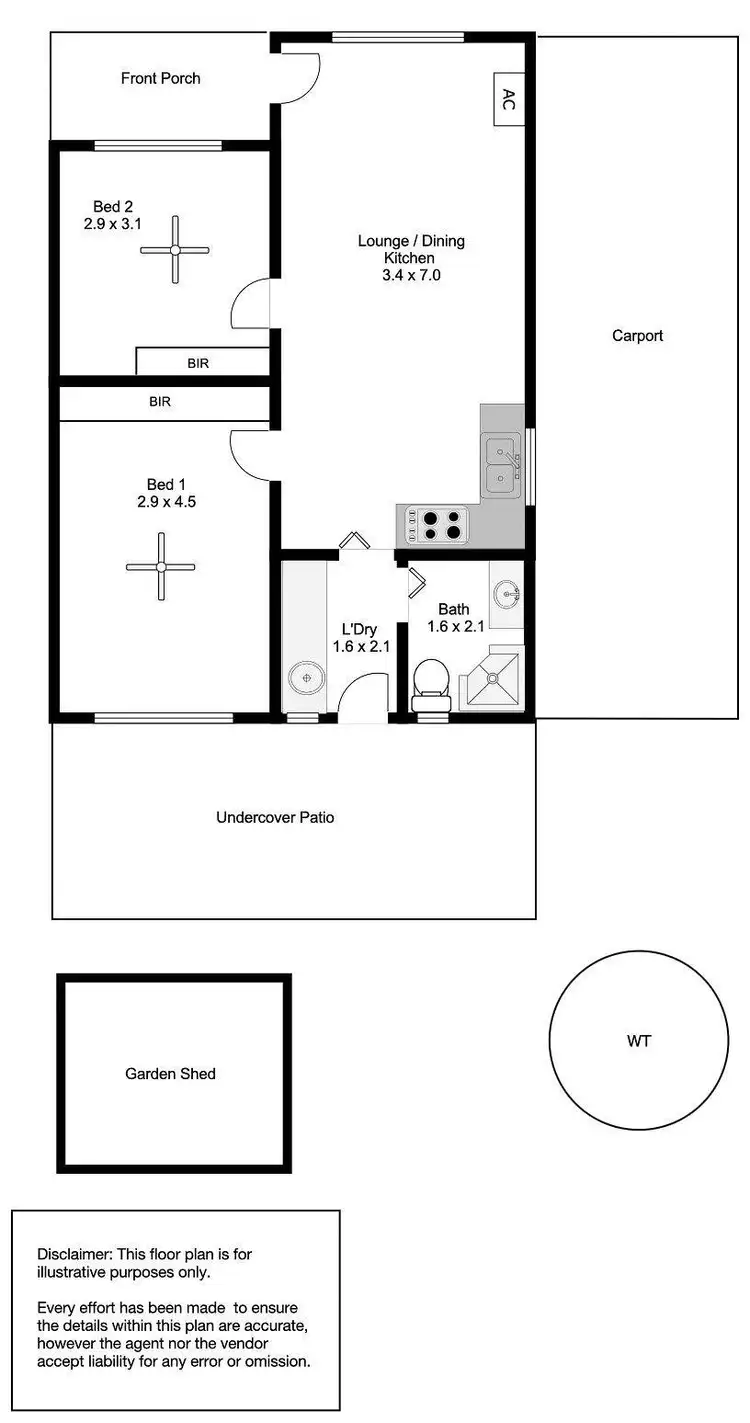 Floorplan of Homely house listing, 1/13 George Street, Port Lincoln SA 5606