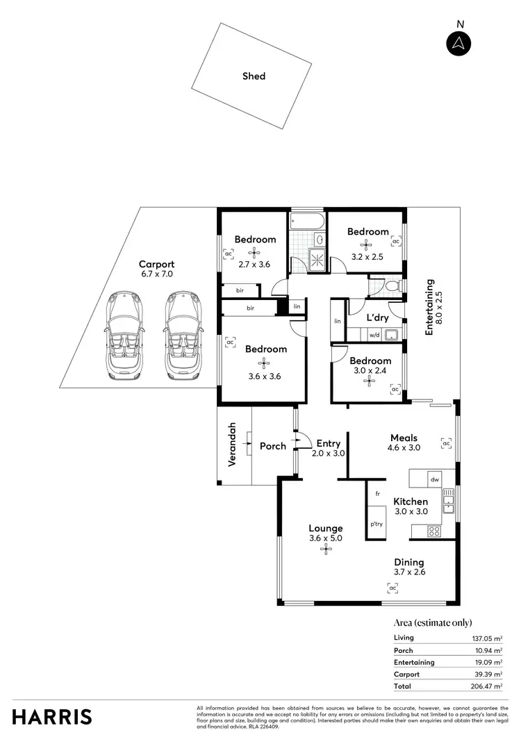 Floorplan of Homely house listing, 8 Target Hill Road, Salisbury Heights SA 5109