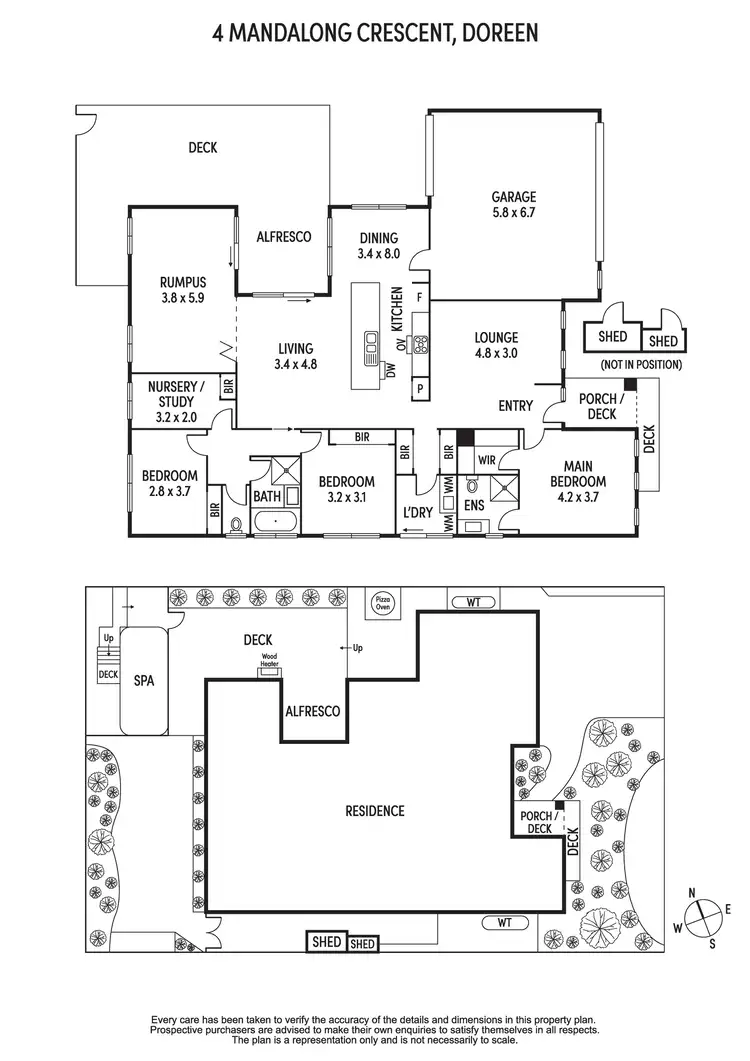 Floorplan of Homely house listing, 4 Mandalong Crescent, Doreen VIC 3754