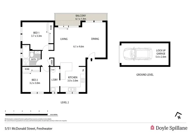Floorplan of Homely apartment listing, 5/51 McDonald Street, Freshwater NSW 2096