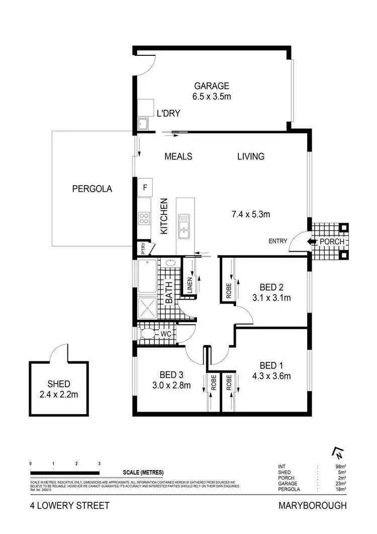 Floorplan of Homely house listing, 4 Lowery Court, Maryborough VIC 3465