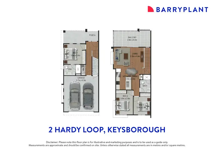 Floorplan of Homely townhouse listing, 2 Hardy Loop, Keysborough VIC 3173
