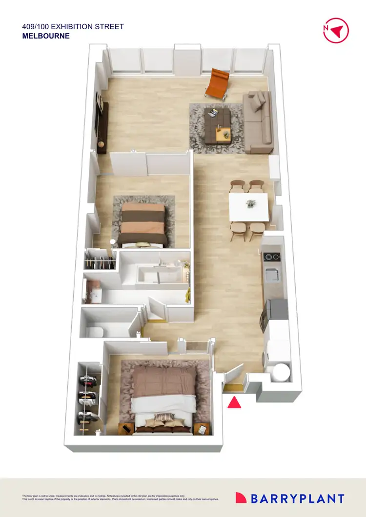 Floorplan of Homely apartment listing, 409/100 Exhibition Street, Melbourne VIC 3000