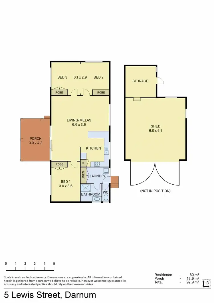 Floorplan of Homely house listing, 5 Lewis Street, Darnum VIC 3822