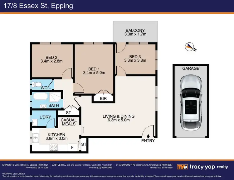Floorplan of Homely apartment listing, 17/8 Essex Street, Epping NSW 2121