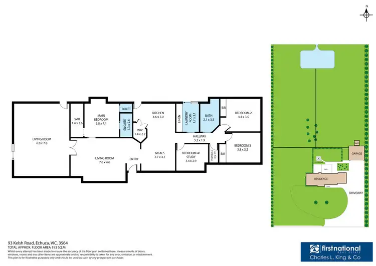Floorplan of Homely house listing, 93 Kelsh Road, Echuca VIC 3564