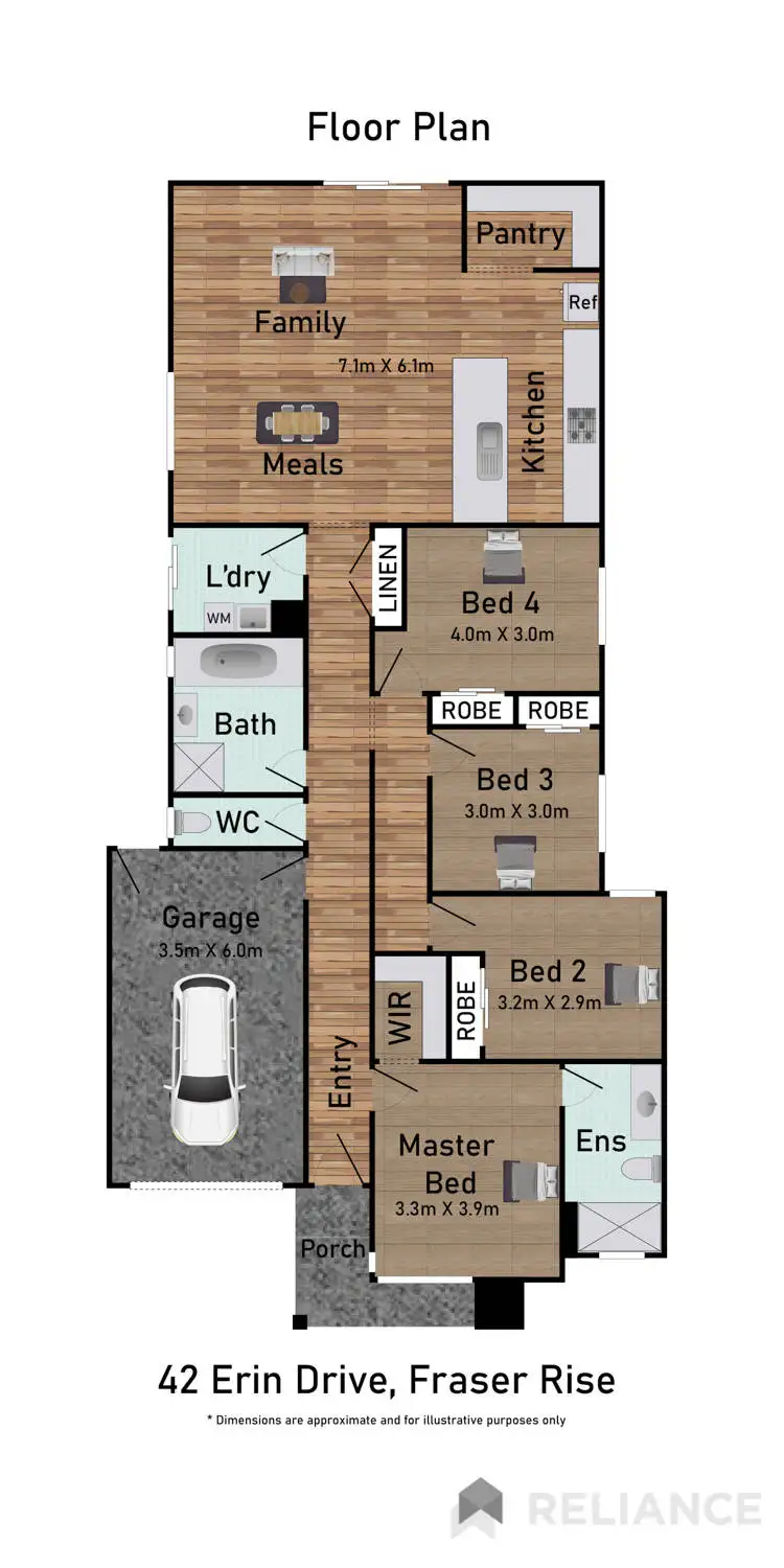Floorplan of Homely house listing, 42 Erin Drive, Fraser Rise VIC 3336