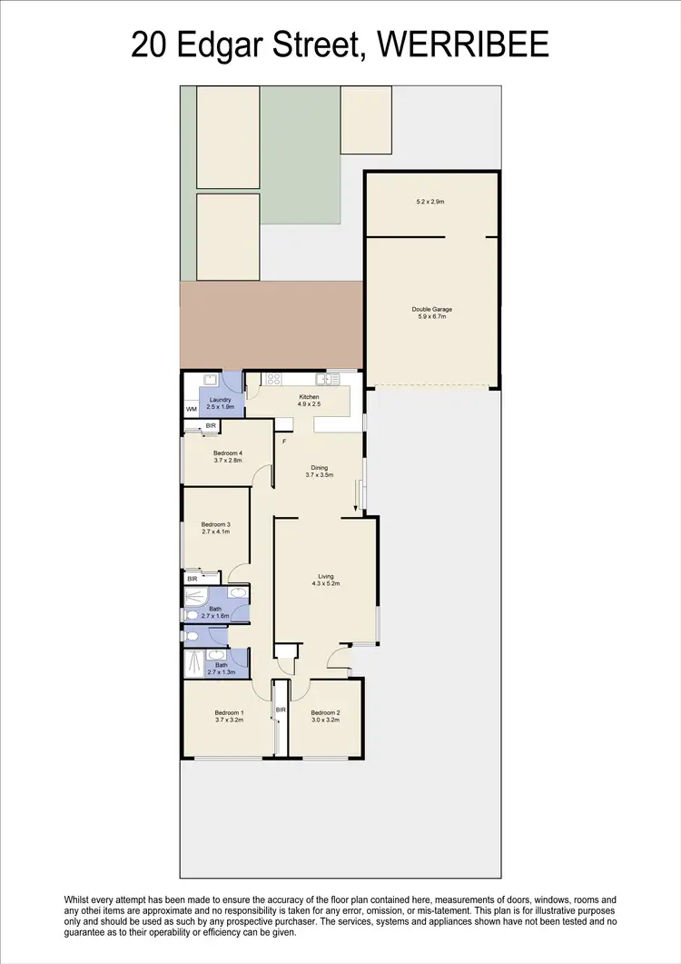 Floorplan of Homely house listing, 20 Edgar Street, Werribee VIC 3030