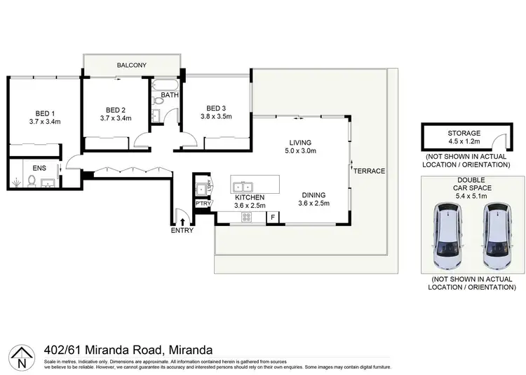 Floorplan of Homely apartment listing, 402/61 Miranda Road, Miranda NSW 2228