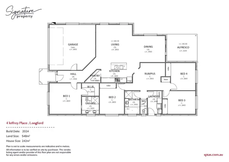 Floorplan of Homely house listing, 4 Jeffrey Place, Longford TAS 7301