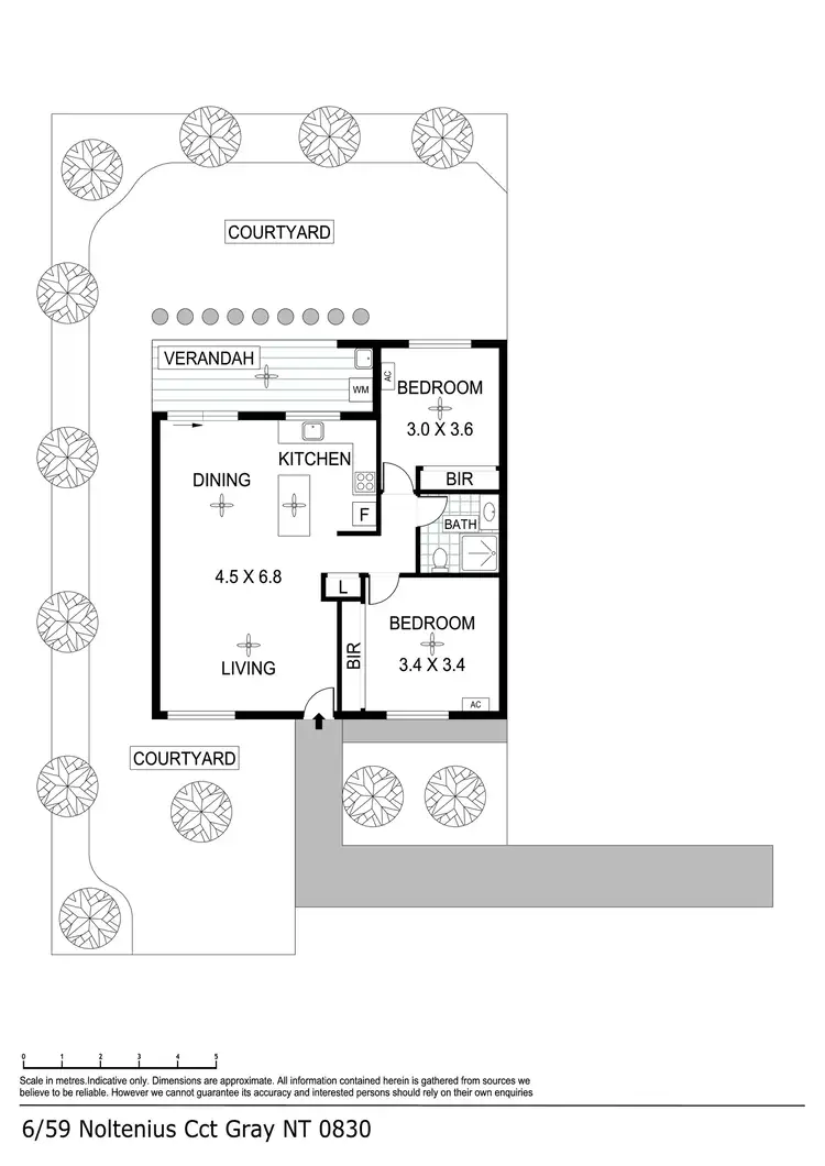 Floorplan of Homely unit listing, 6/59 Noltenius Circuit, Gray NT 830