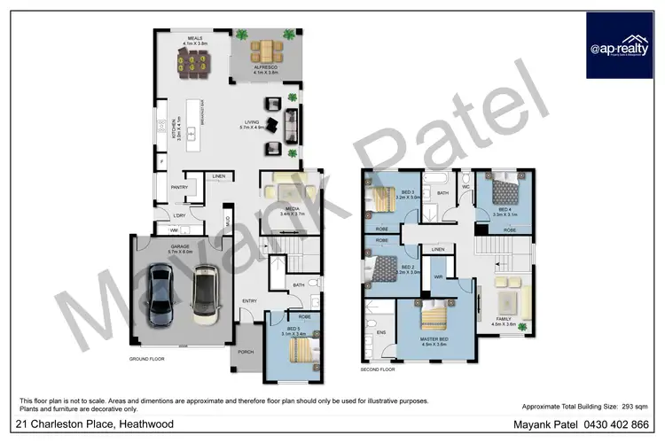 Floorplan of Homely house listing, 21 Charleston Place, Heathwood QLD 4110