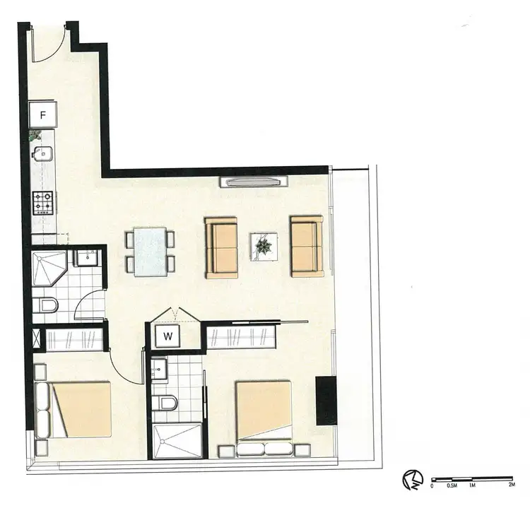Floorplan of Homely apartment listing, 1602/8 Sutherland Street, Melbourne VIC 3000
