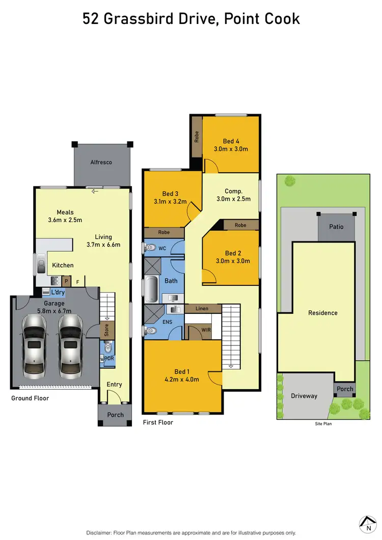 Floorplan of Homely house listing, 52 Grassbird Drive, Point Cook VIC 3030