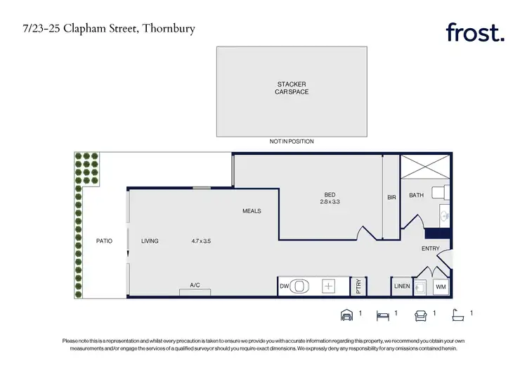 Floorplan of Homely apartment listing, 7/23-25 Clapham Street, Northcote VIC 3070