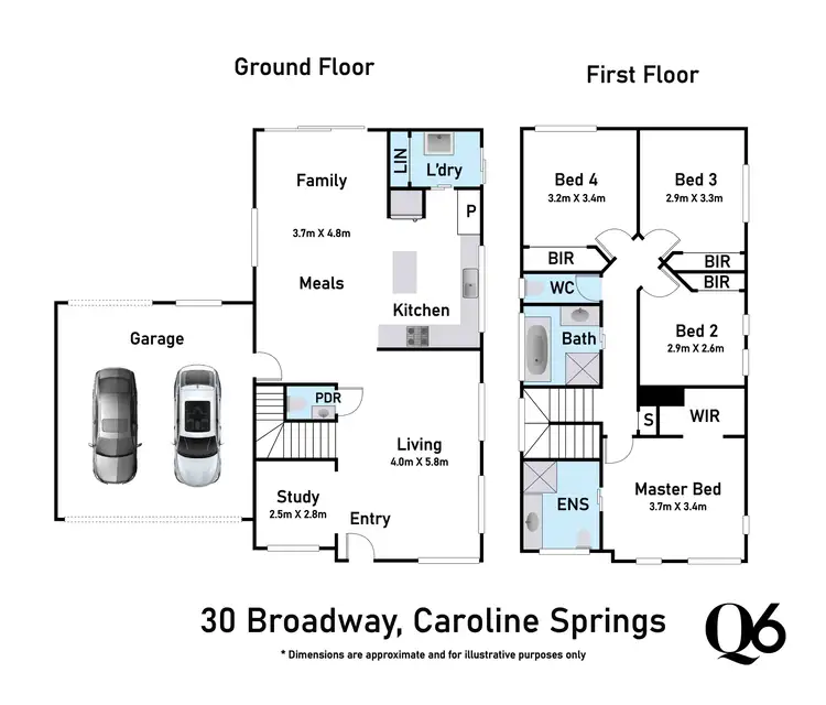 Floorplan of Homely house listing, 30 Broadway, Caroline Springs VIC 3023