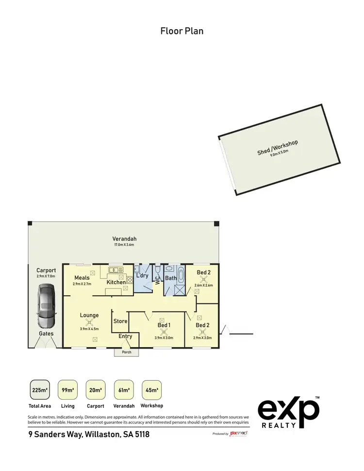 Floorplan of Homely house listing, 9 Sanders Way, Willaston SA 5118