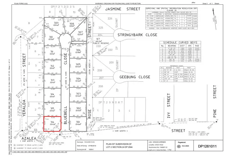 Floorplan of Homely land listing, 1 Bluebell Close, Colo Vale NSW 2575