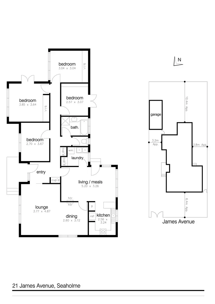 Floorplan of Homely house listing, 21 James Avenue, Seaholme VIC 3018