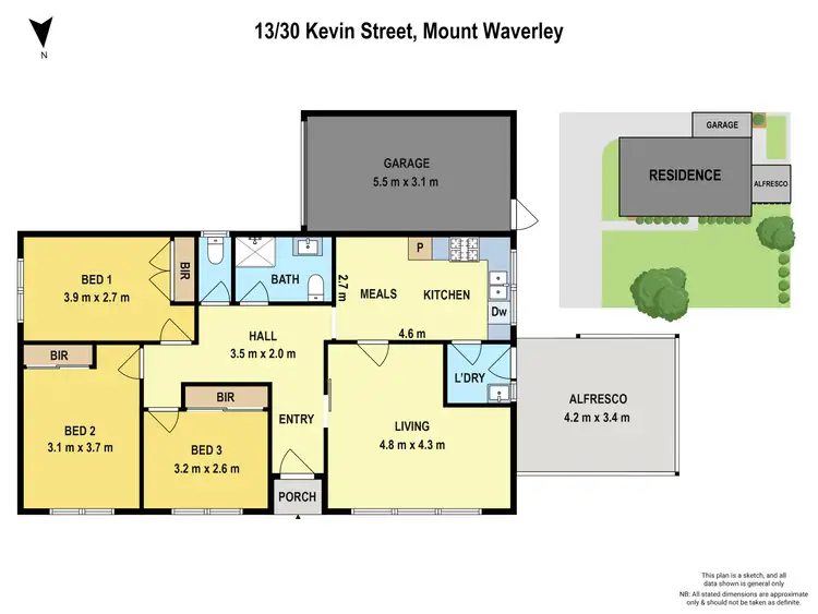 Floorplan of Homely unit listing, 13/30 Kevin Street, Mount Waverley VIC 3149