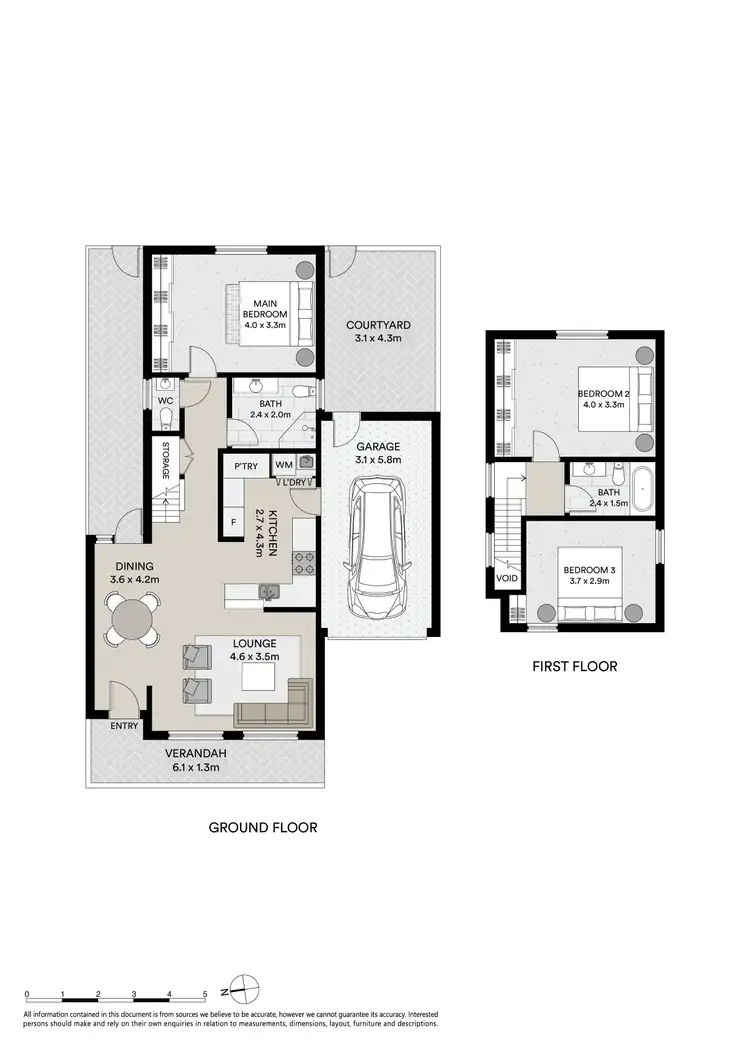 Floorplan of Homely townhouse listing, 1/8 View Street, Blaxland NSW 2774