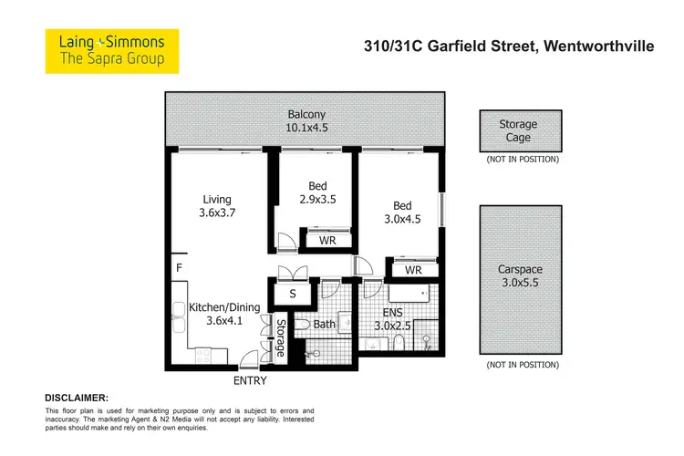 Floorplan of Homely apartment listing, 310/31C Garfield Street, Wentworthville NSW 2145