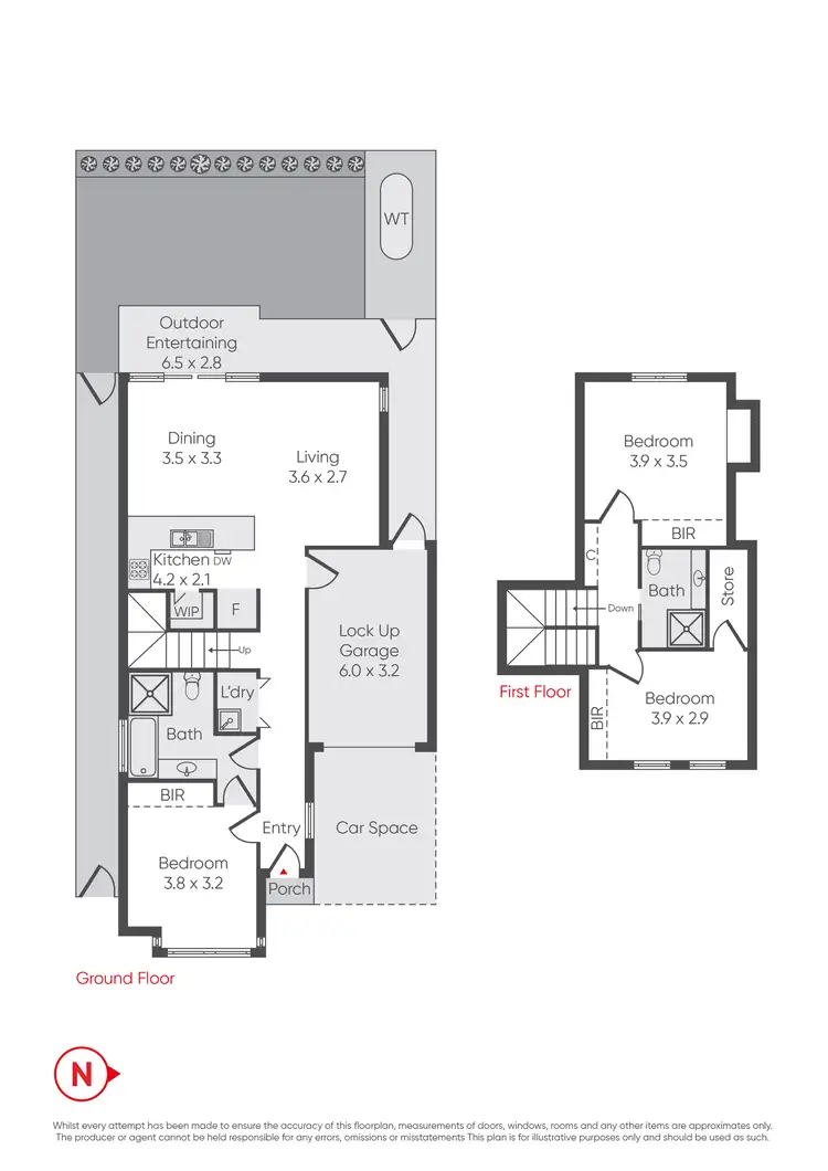 Floorplan of Homely townhouse listing, 3/27 Carmen Street, Newport VIC 3015