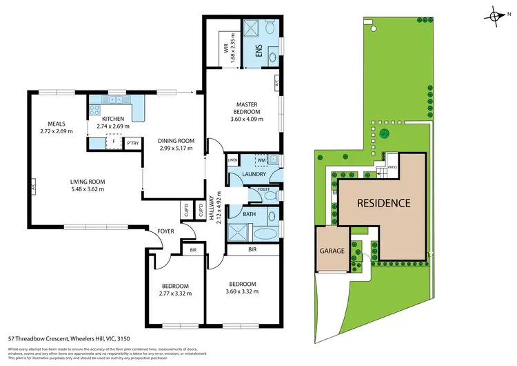 Floorplan of Homely house listing, 57 Threadbow Crescent, Wheelers Hill VIC 3150