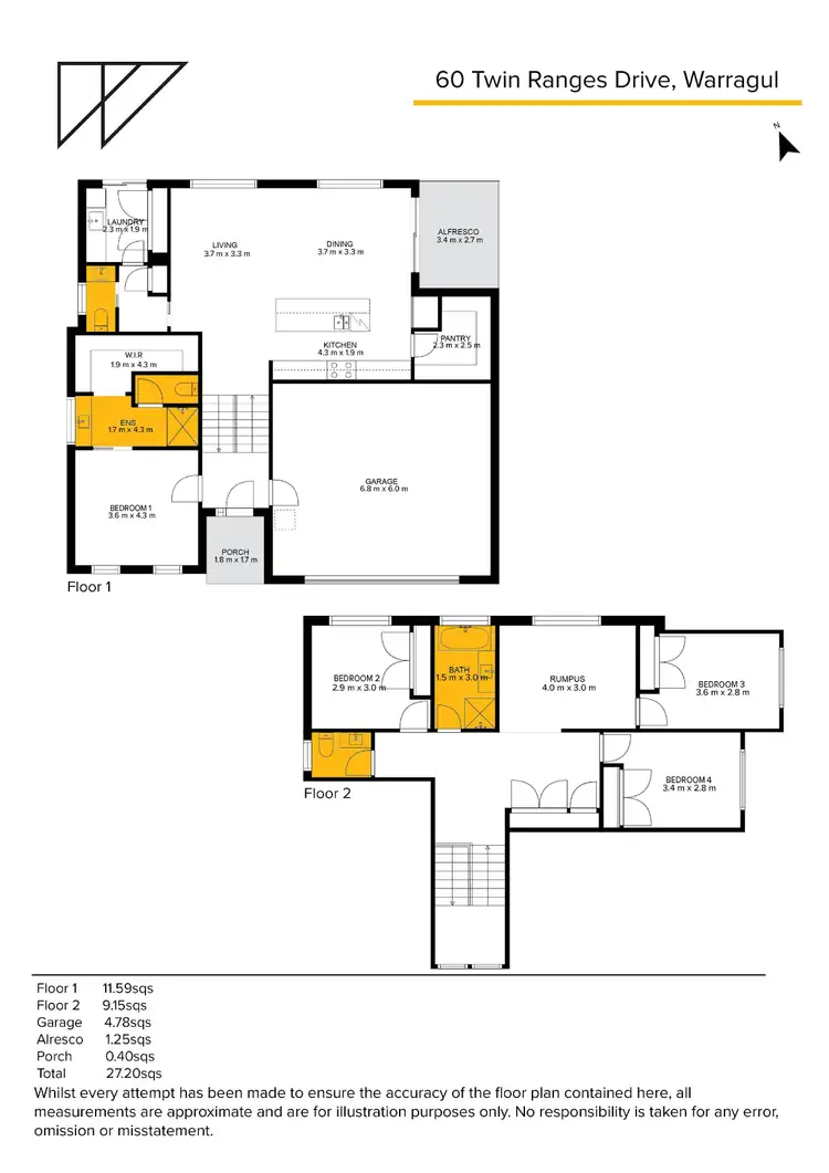 Floorplan of Homely house listing, 60 Twin Ranges Drive, Warragul VIC 3820