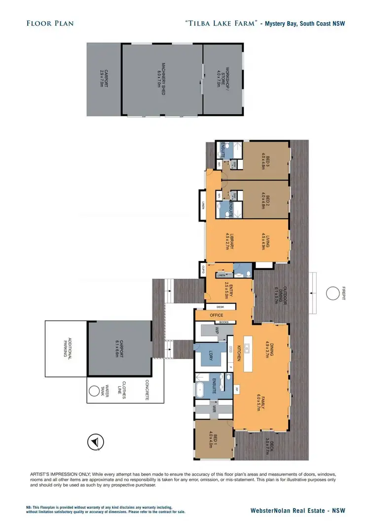 Floorplan of Homely rural property listing, 80 Lamont Young Drive, Mystery Bay NSW 2546