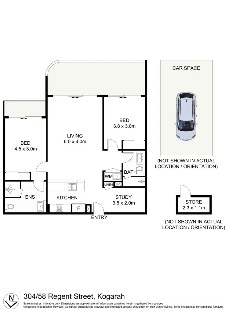 Floorplan of Homely apartment listing, 304/58 Regent Street, Kogarah NSW 2217