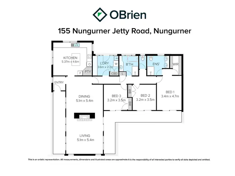 Floorplan of Homely house listing, 155 Nungurner Jetty Road, Nungurner VIC 3909