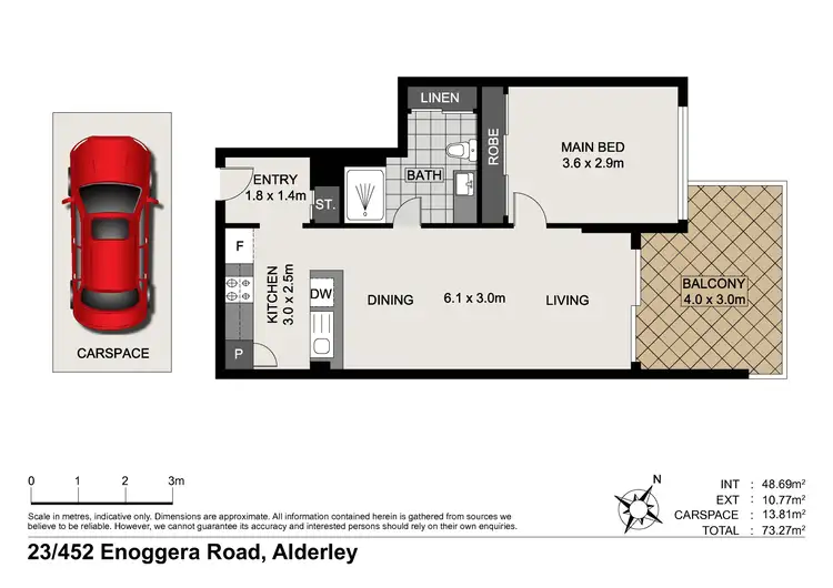 Floorplan of Homely unit listing, 23/452 Enoggera Road, Alderley QLD 4051