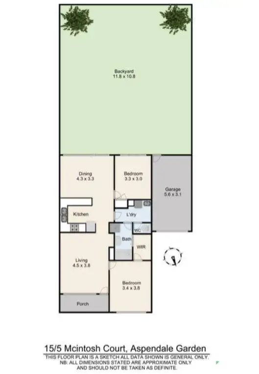 Floorplan of Homely unit listing, 15/5 McIntosh Court, Aspendale Gardens VIC 3195