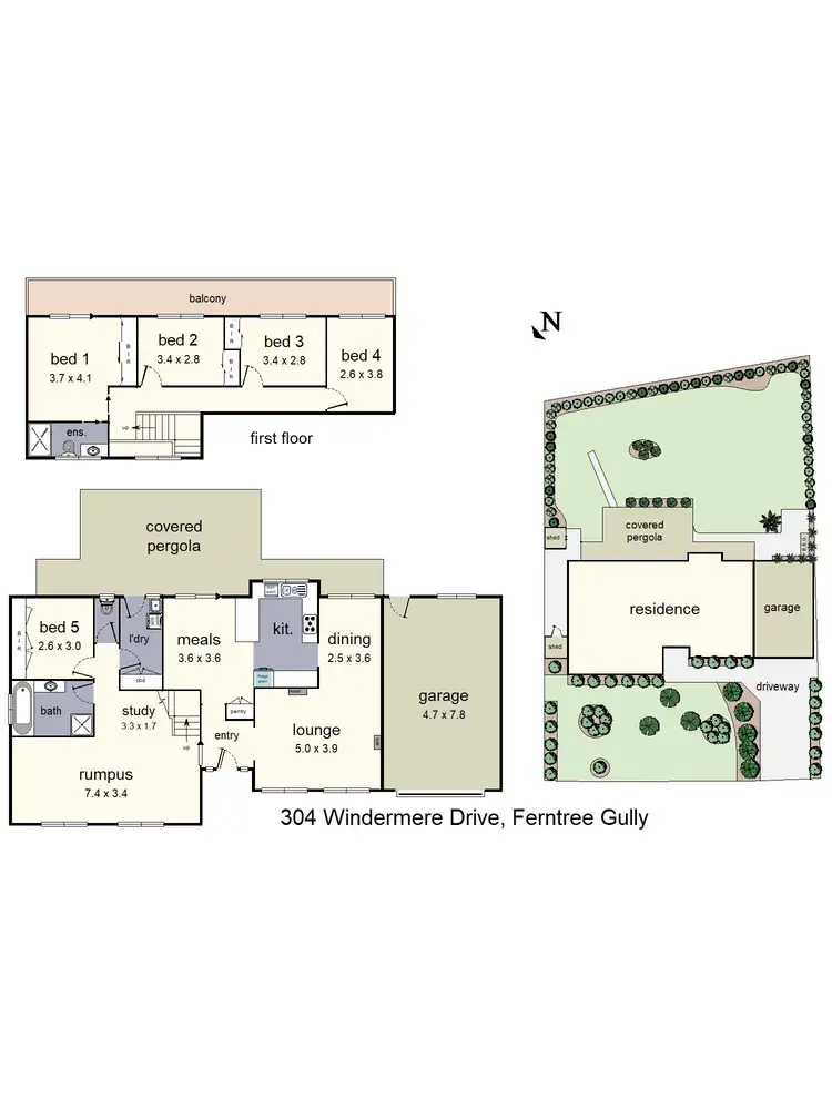 Floorplan of Homely house listing, 304 Windermere Drive, Ferntree Gully VIC 3156