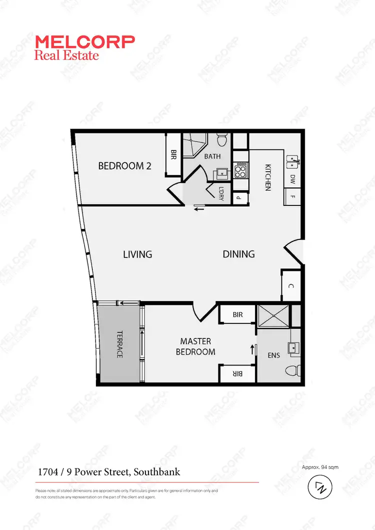 Floorplan of Homely apartment listing, 1704/9 Power Street, Southbank VIC 3006