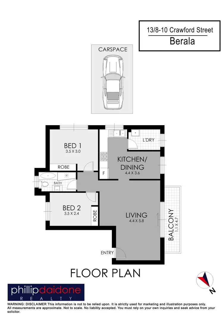 Floorplan of Homely unit listing, 13/8 - 10 Crawford Street, Berala NSW 2141