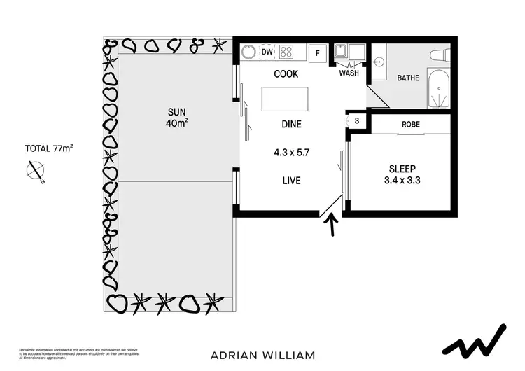 Floorplan of Homely apartment listing, 3/3 Roach Street, Marrickville NSW 2204