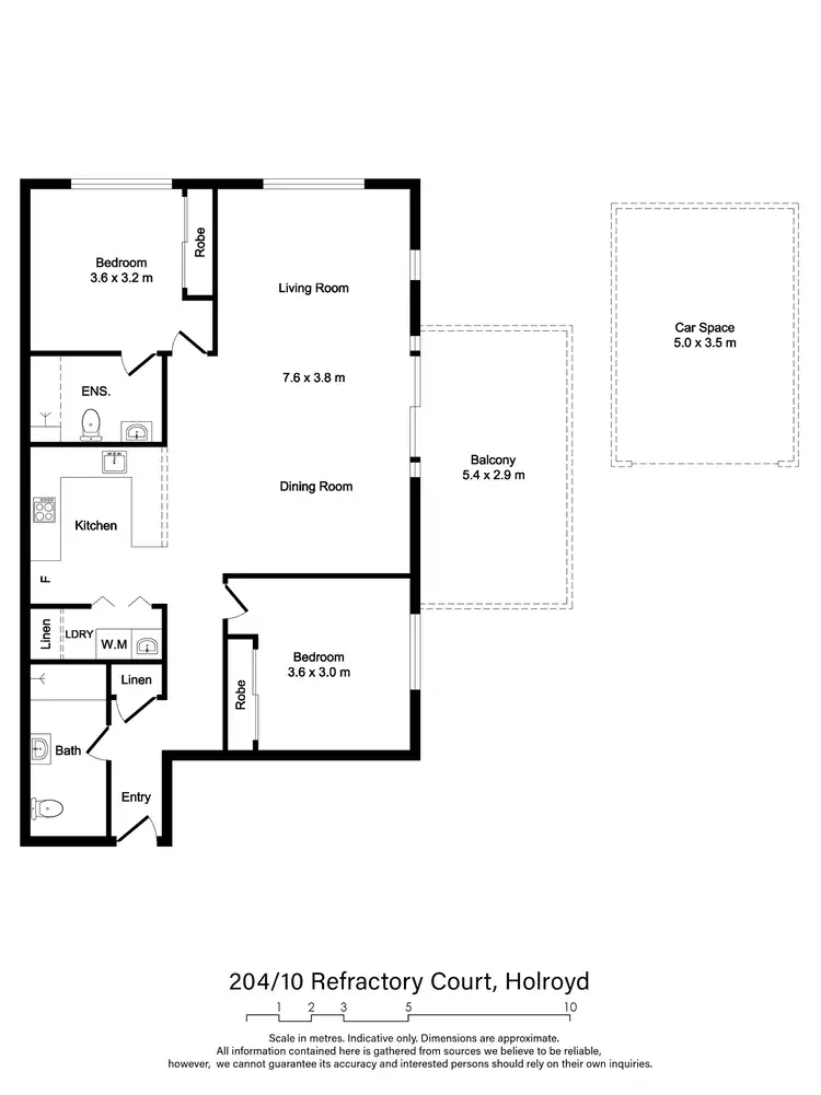 Floorplan of Homely unit listing, 204/10 Refractory Court, Holroyd NSW 2142