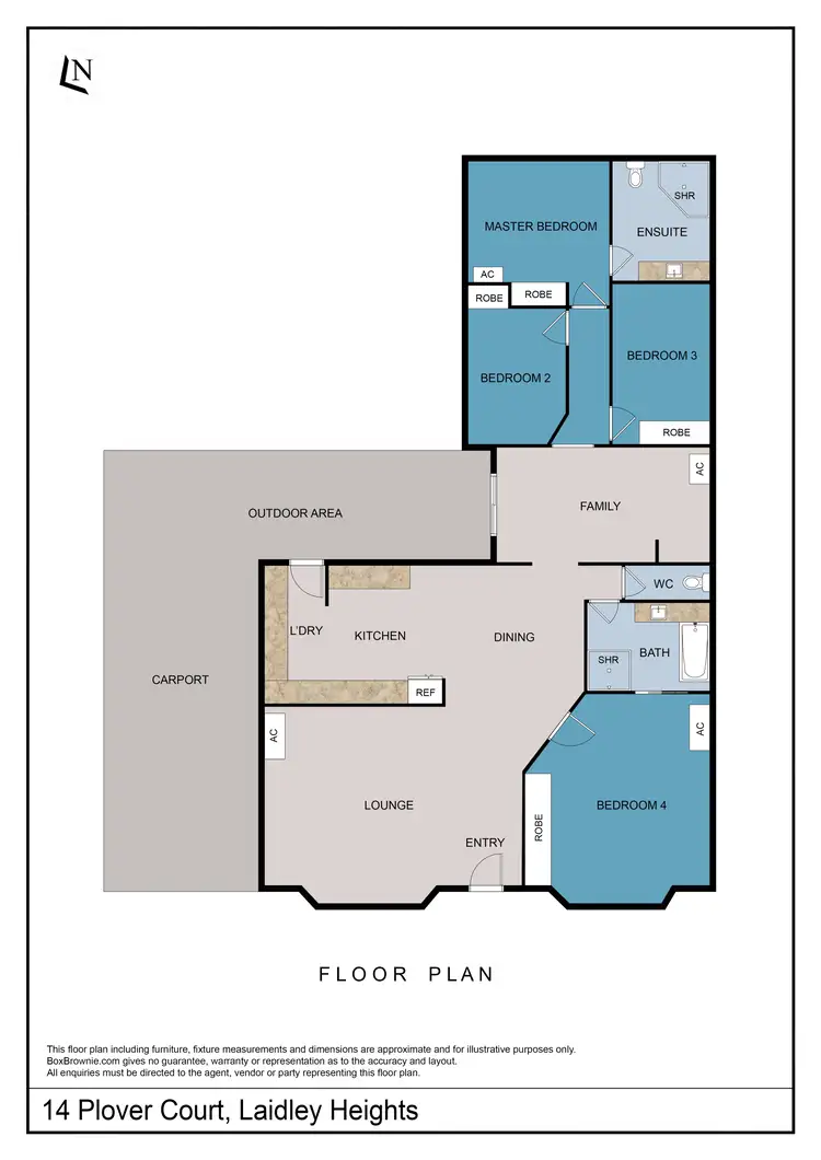 Floorplan of Homely rural property listing, 14 Plover Court, Laidley Heights QLD 4341