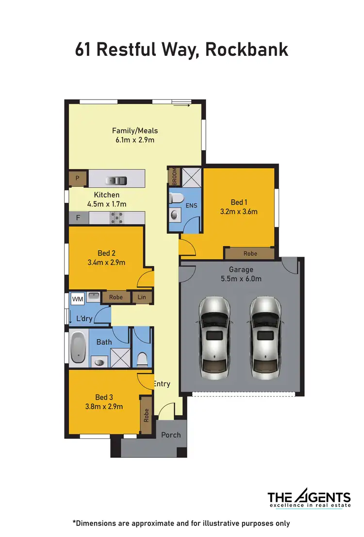 Floorplan of Homely house listing, 61 Restful Way, Rockbank VIC 3335