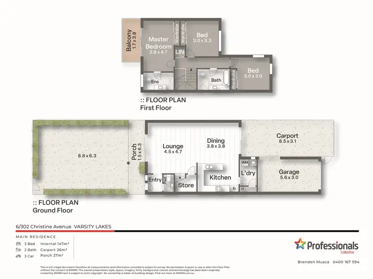 Floorplan of Homely house listing, 6/302 Christine Avenue, Varsity Lakes QLD 4227
