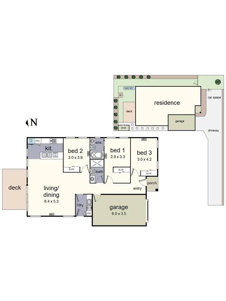 Floorplan of Homely unit listing, 9c Ozone Road, Bayswater VIC 3153