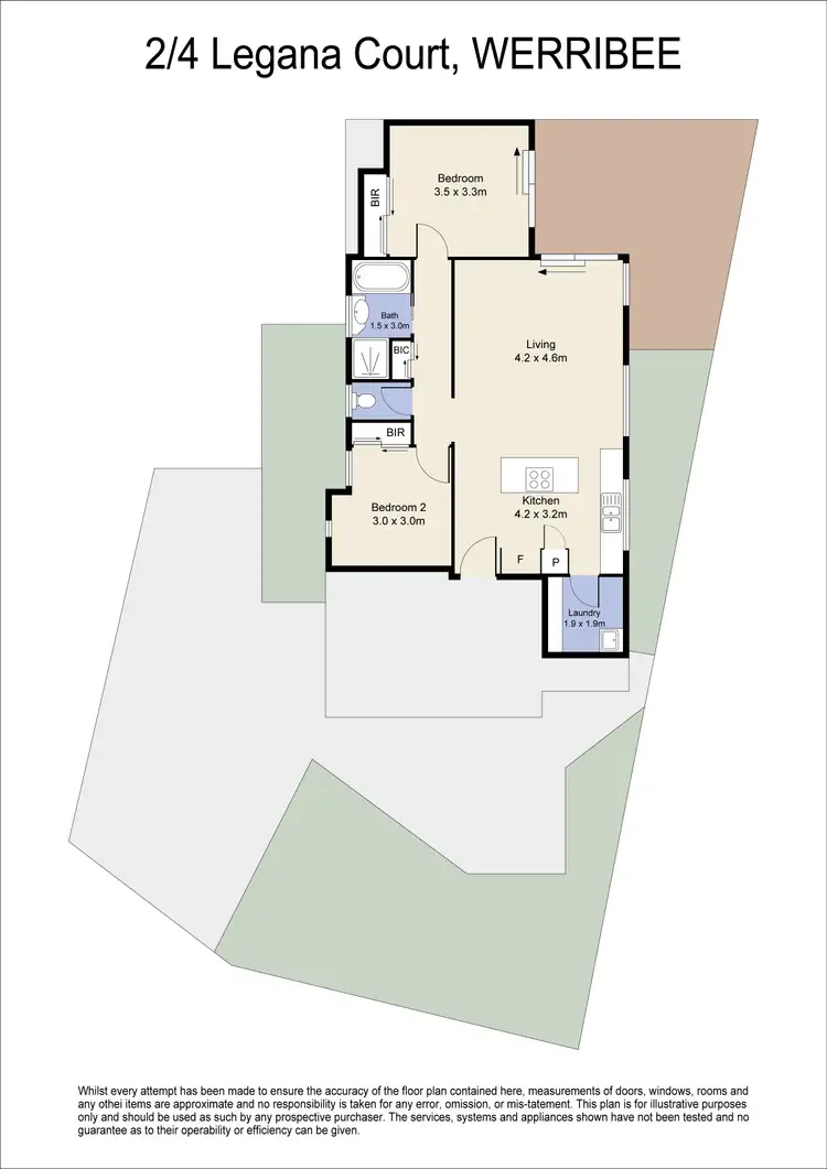 Floorplan of Homely unit listing, 2/4 Legana Court, Werribee VIC 3030
