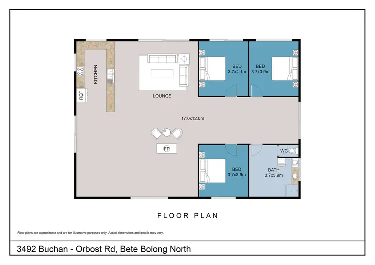 Floorplan of Homely rural property listing, 3492 Buchan-Orbost Road, Bete Bolong North VIC 3888
