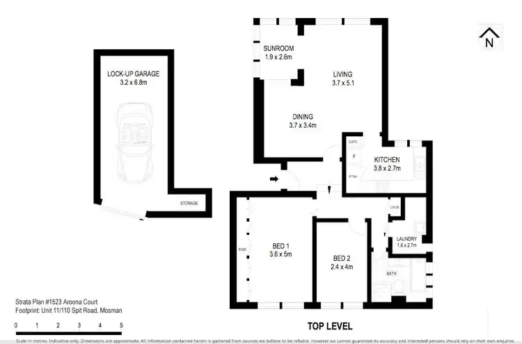 Floorplan of Homely apartment listing, 11/110 Spit Road, Mosman NSW 2088