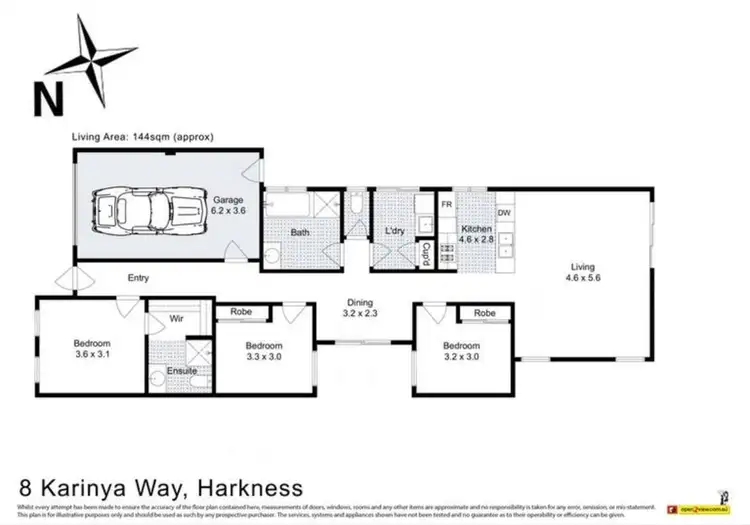 Floorplan of Homely house listing, 8 Karinya Way, Harkness VIC 3337