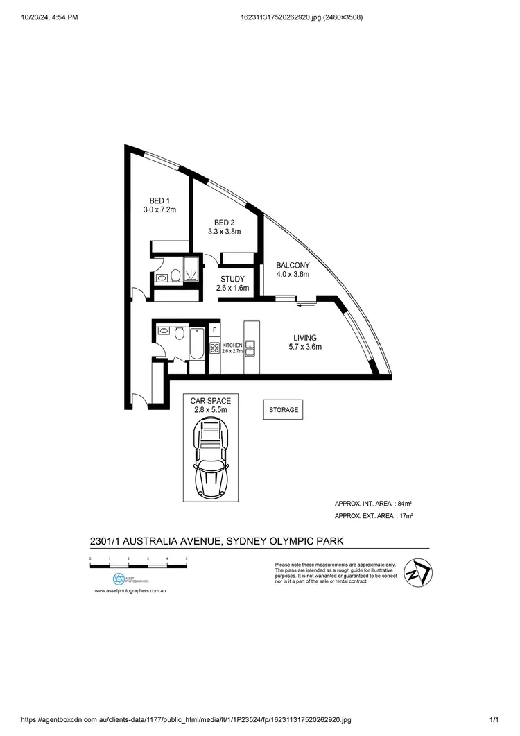 Floorplan of Homely apartment listing, 2301/1 Australia Avenue, Sydney Olympic Park NSW 2127