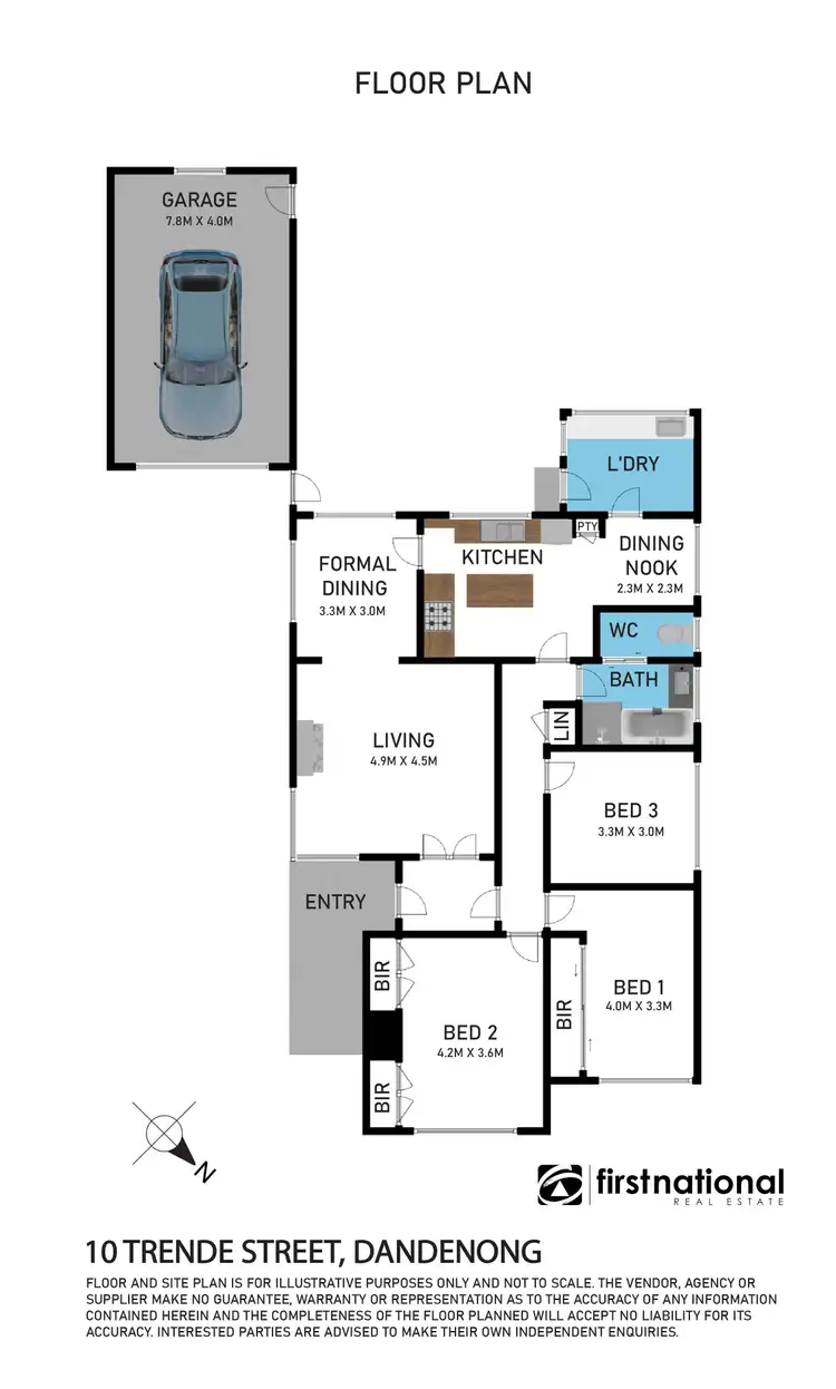 Floorplan of Homely house listing, 10 Trende Street, Dandenong VIC 3175