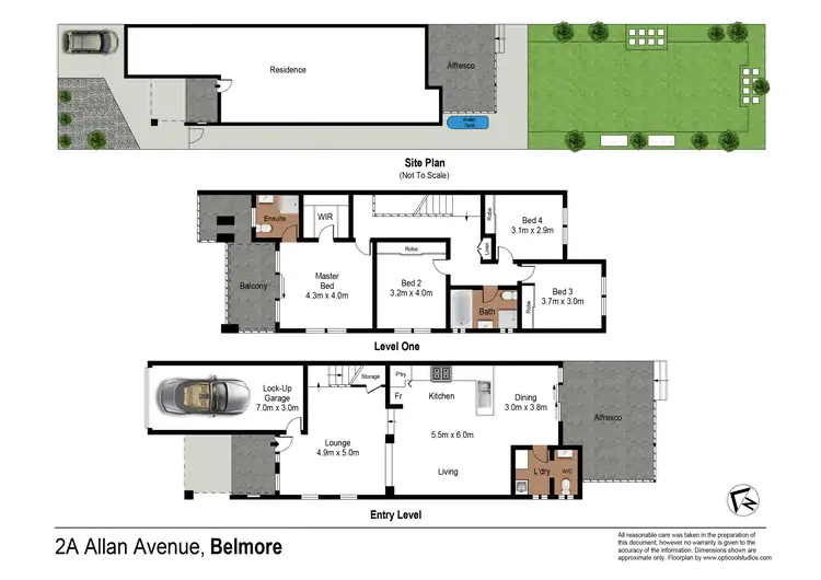 Floorplan of Homely semi-detached listing, 2a Allan Avenue, Belmore NSW 2192